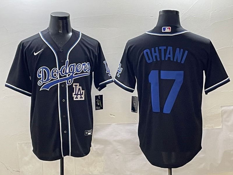 Men 2025 Los Angeles Dodgers #17 Ohtani Black Three generations Fashion Nike MLB Jersey style 16
